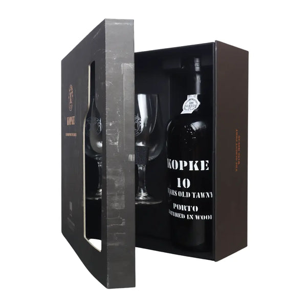 Kopke 10 Year Old Tawny Gift box with 2 Glasses
