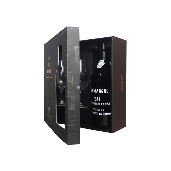 Kopke 20 Year Old Tawny Port Gift Box with 2 Glasses